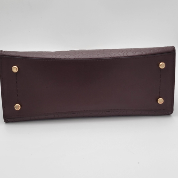 Coach Bags Coach Signature Embossed Charlie Carryall Oxblood Euc